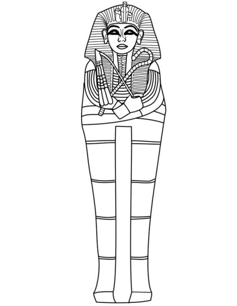 Мумия рисунок карандашом