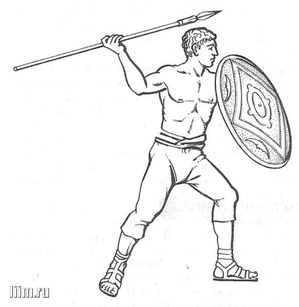 Битва Гектора и Ахиллеса раскраска