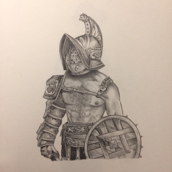 Рассел Кроу Гладиатор эскиз