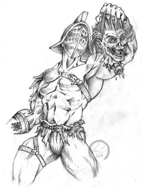 Поэтапное рисование спартанцев