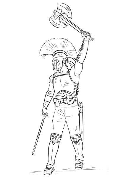 Гладиатор Спартак вектор