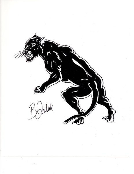 Пантера сбоку рисунок