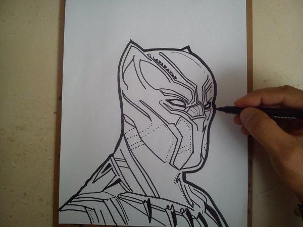 Для срисовки черная пантера