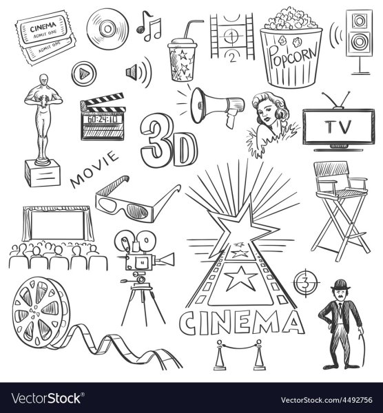 Эскиз рисунка кинематография