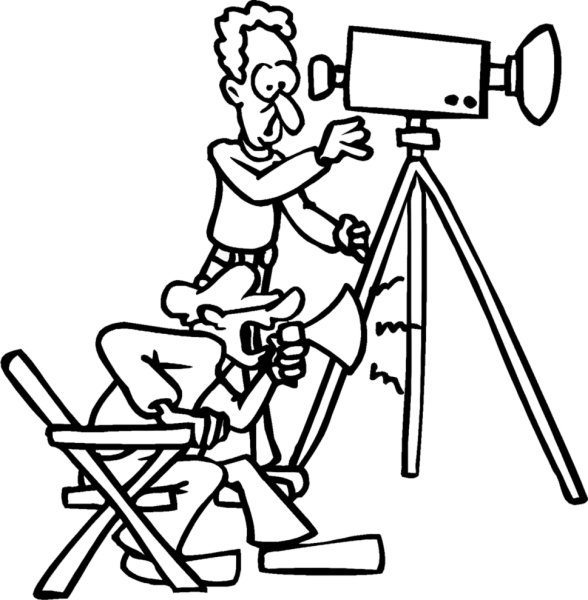 Режиссер раскраска