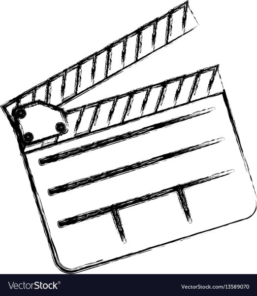 Кинокамера на белом фоне