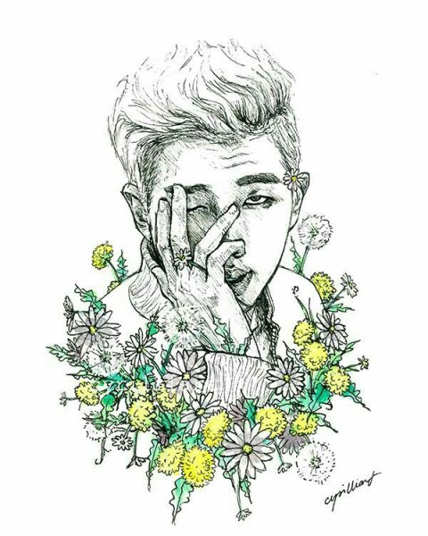 БТС Наброски Намджун