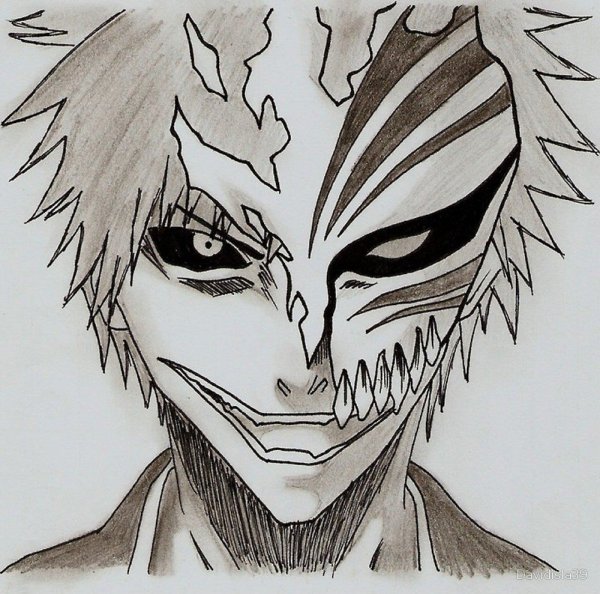 Нарисовать Ичиго Куросаки