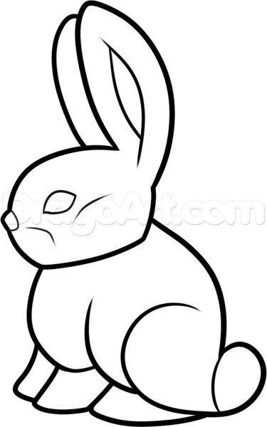 Рисунки для срисовки лёгкие кролик