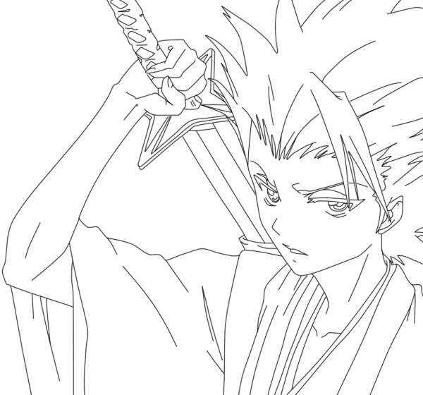 Ичиго Куросаки раскраска