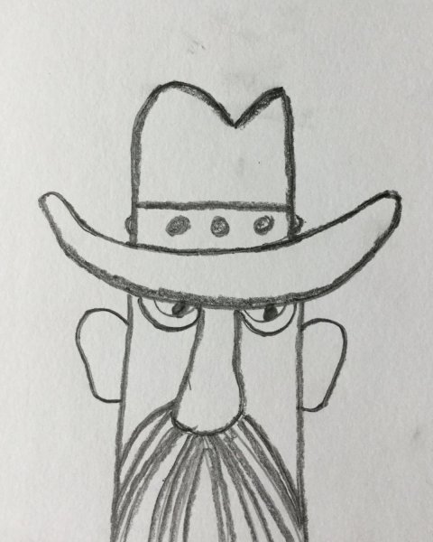 Ковбой для срисовки