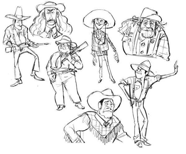 Ковбой нарисованный