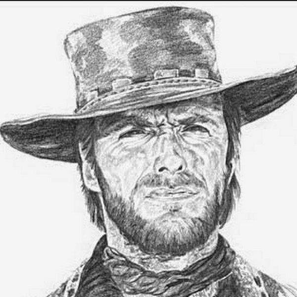 Раскрасить ковбоя карандашами