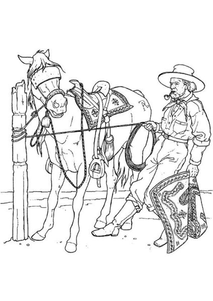 Ковбой нарисованный