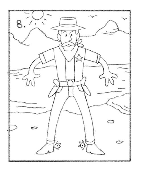 Прикольная распечатка ковбой