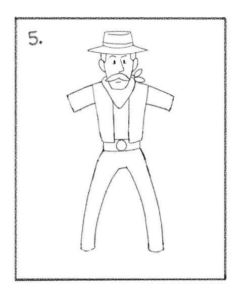 Ковбой набросок