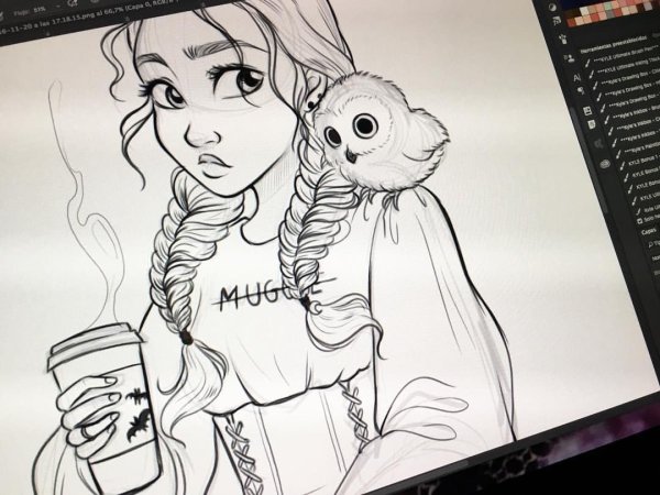 Инстасамка рисунок карандашом