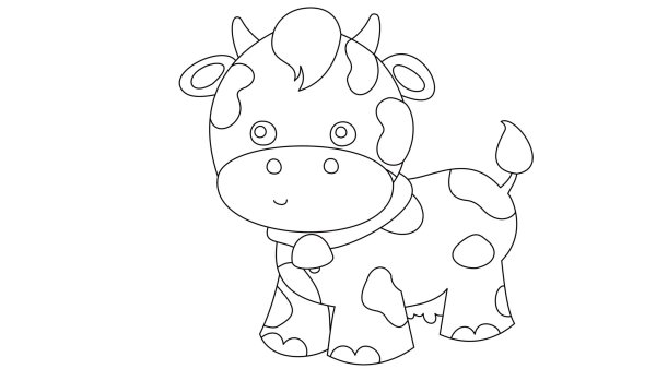 Поэтапное рисование коровы