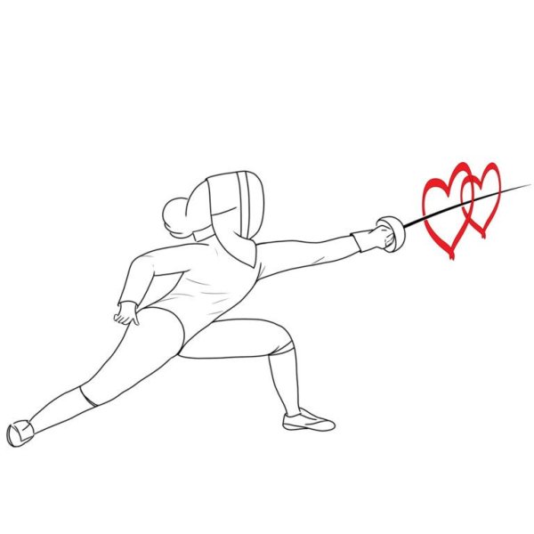 Фехтование рисунок лёгкий рисунок