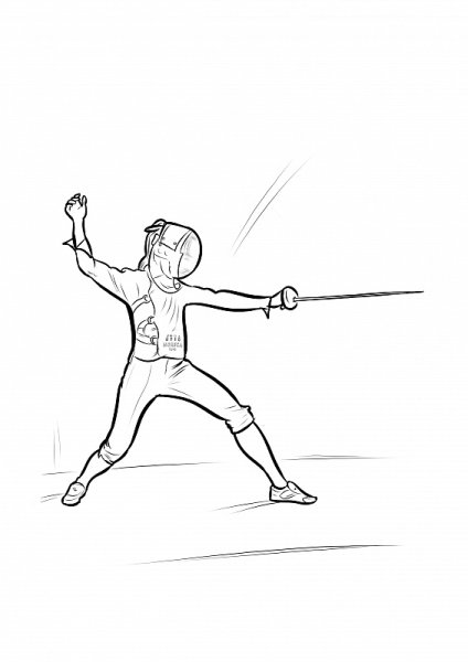 Раскраска фехтование