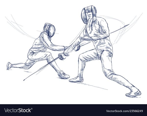 Наброски фехтовальщика