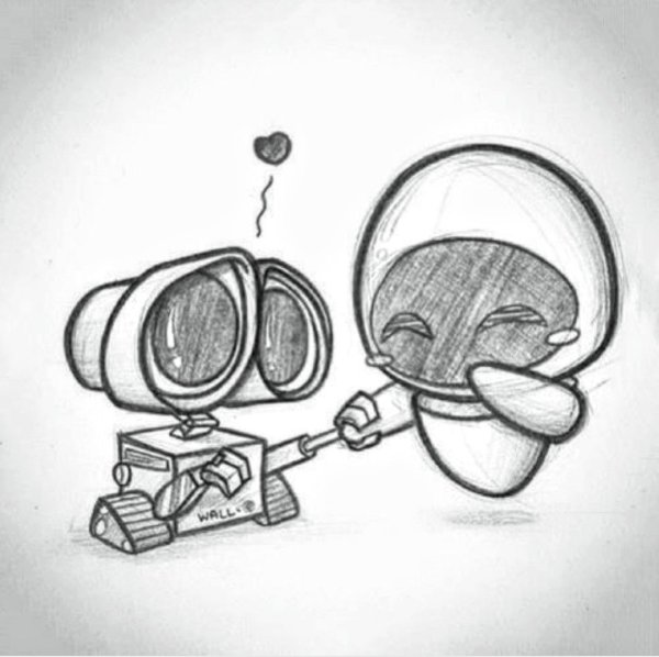 Валли и ева эскиз