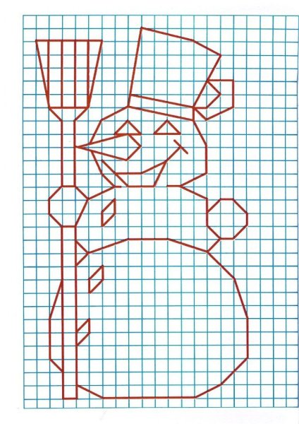 Рисунки в клеточку карандашом