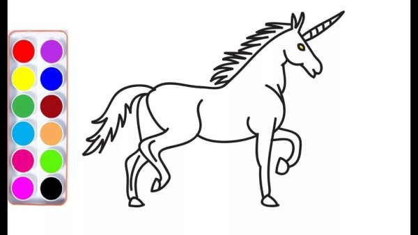 Рисование для начинающих Единорог