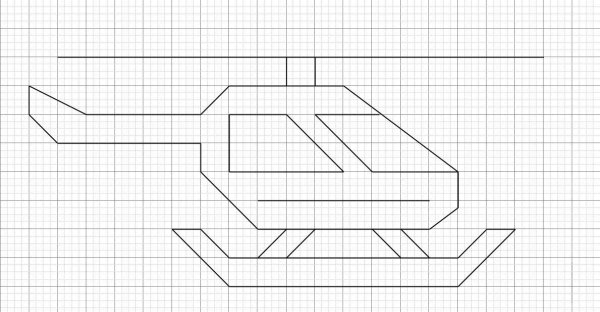 Графический диктант вертолет