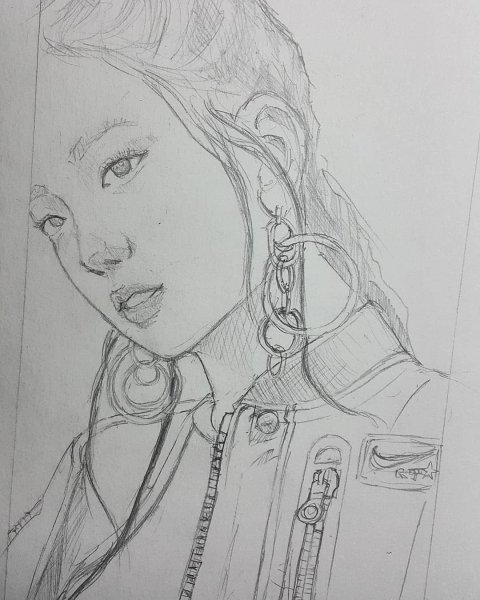 Скетч Дженни Блэк Пинк