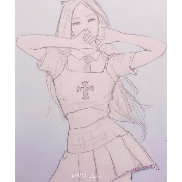 Блэк Пинк для срисовки