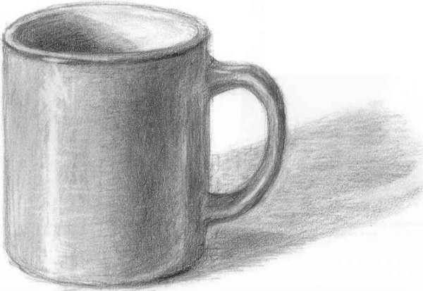 Натюрморт овощей и фруктов карандашом