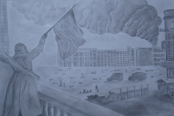 Битва под Москвой карандашом