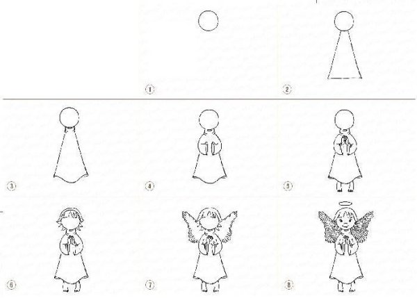 Трафарет ангела