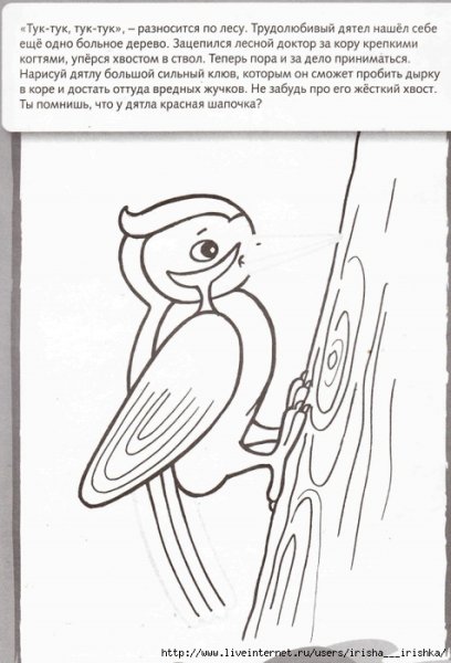 Рисование дятла