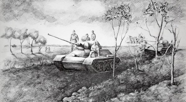 Танковое сражение раскраска Прохоровка