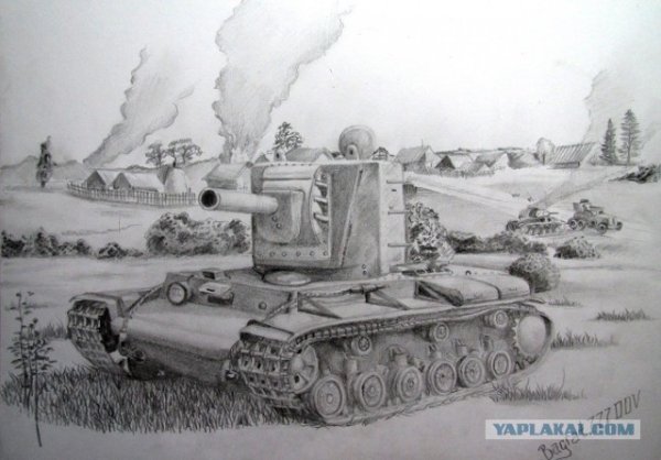 Рисунок немецкого танка тигр