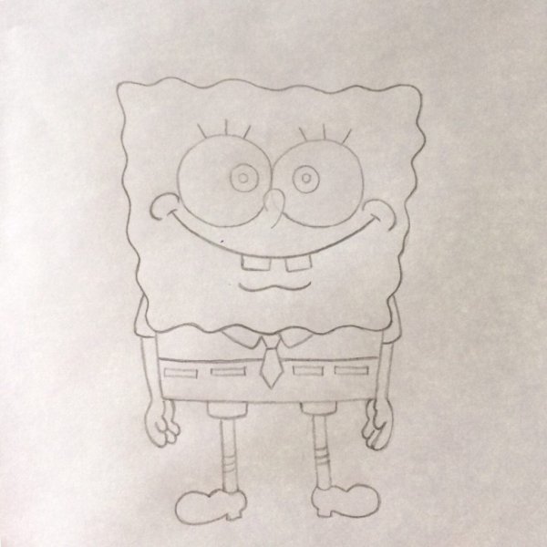 Спанч Боб рисунок легкий