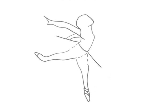 Балерина рисунок поэтапно