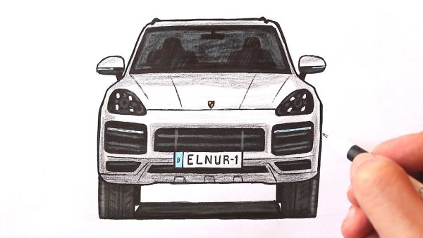 Перед машины карандашом