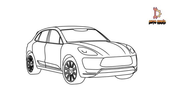 Раскраска Порше Кайен турбо