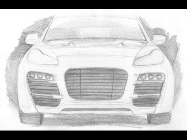 Порше Кайен рисунок