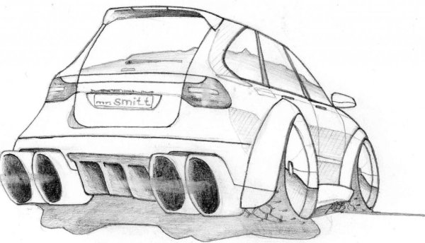 Порше 911 рисунок