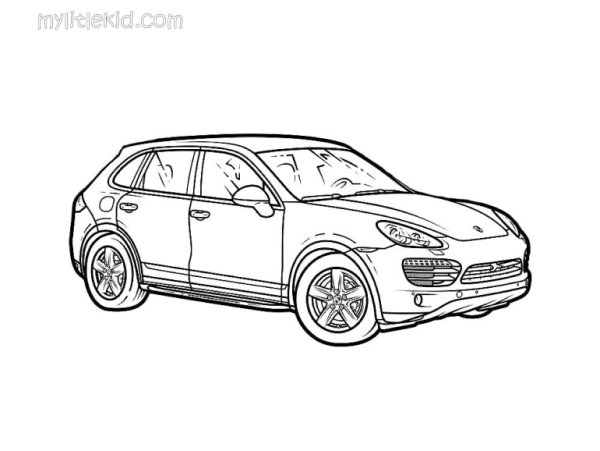 Раскраски для мальчиков Порше Кайен