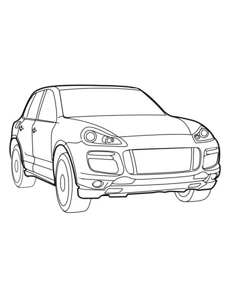 Раскраски для мальчиков машинки Порше Кайен
