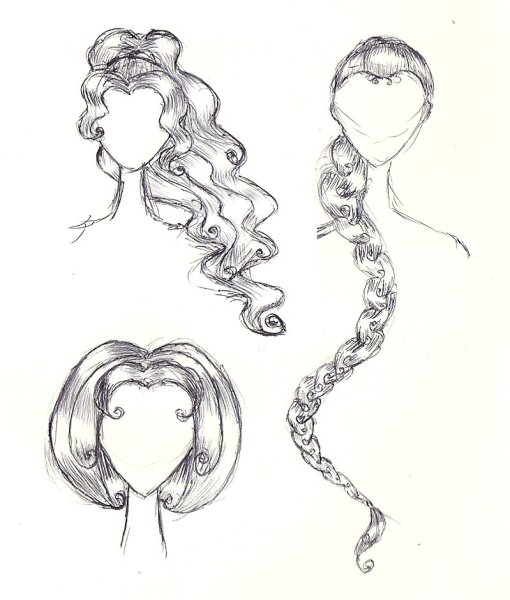 Эскиз прически