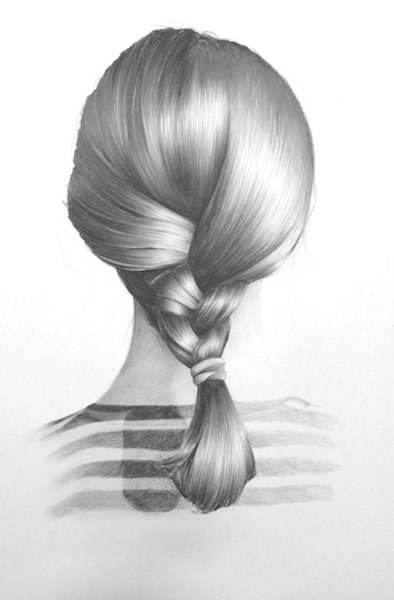 Эскиз прически карандашом