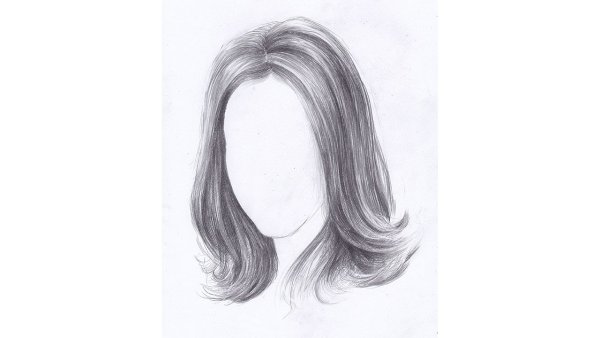 Волосы в портрете карандашом