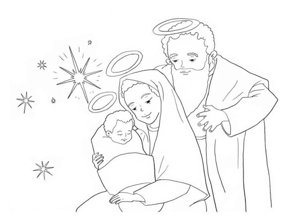 Раскраска Рождество Христово