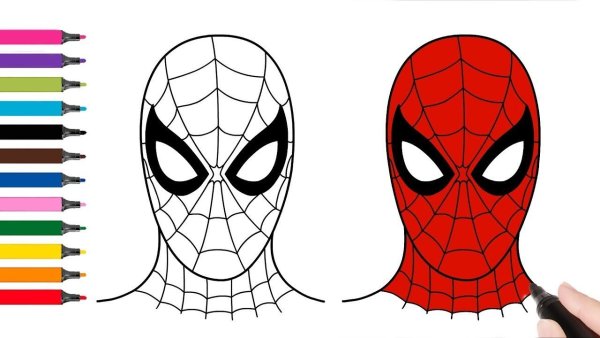 Человек паук рисунок легкий